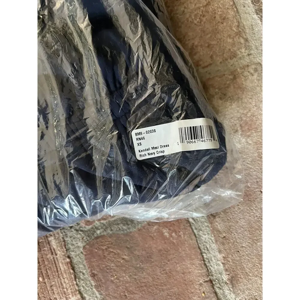 NWT Show Me Your Mumu Kendall Soft V-Back Maxi Gown Dress XS Rich Navy Blue - Picture 7 of 8